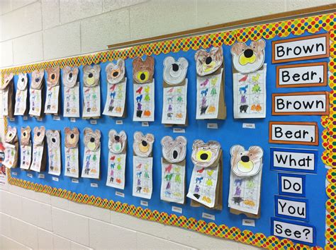 My Brown Bear, Brown Bear Kindergarten Bulletin board | Bear bulletin ...