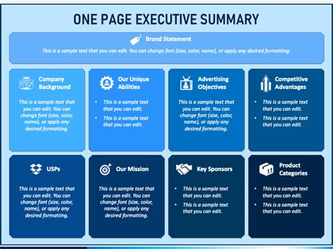 One Page Executive Summary PowerPoint and Google Slides Template - PPT Slides