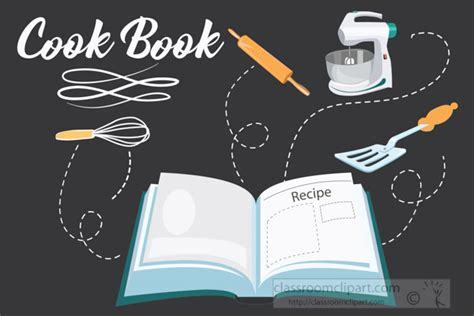 Book Clipart Clipart - open-recipe-book-with-cooking-supplies-clipart ...