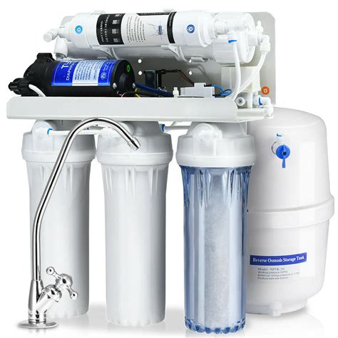 Costway 5-Stage Ultra Safe Reverse Osmosis Drinking Water Filter System ...