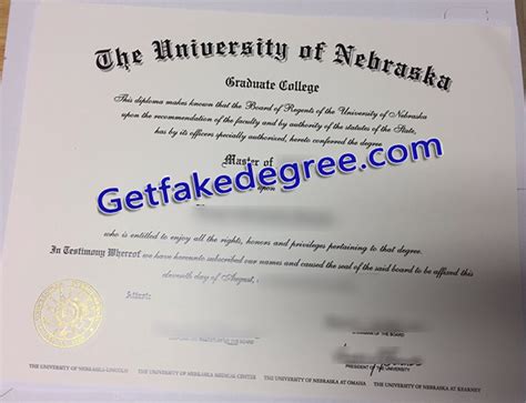 University of Nebraska Diploma for Sale - Buy Fake High School and University Diplomas ...