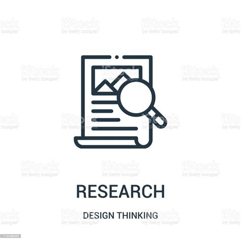 Research Icon Vector From Design Thinking Collection Thin Line Research ...