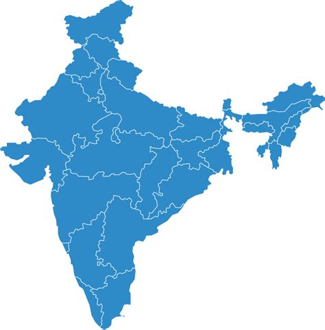 India political map divide by state 13836235 PNG