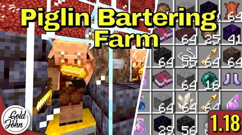 Simple Piglin Bartering Farm Tutorial | Minecraft 1.17/1.18 | Easy & Fast - YouTube