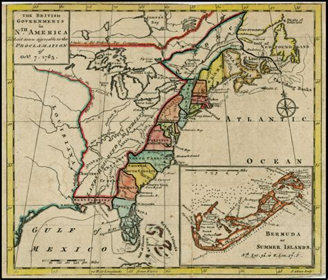 Map of Royal Proclamation Territories, 1763