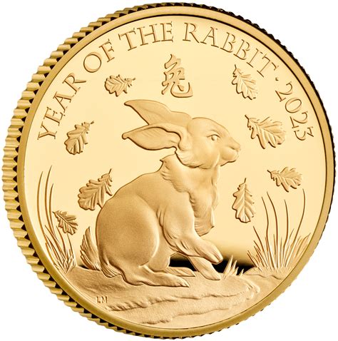 Gold Quarter Ounce 2023 Year of the Rabbit, Coin from United Kingdom ...