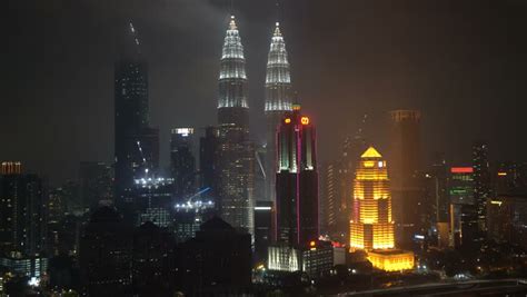 Petronas Twin Towers at Night in Kuala Lumpur, Malaysia image - Free ...