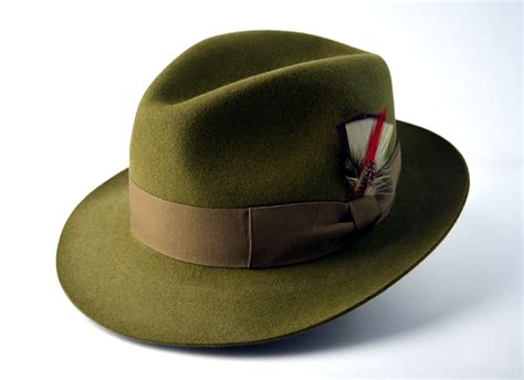Fedora the PHOENIX Olive Green Fedora Hat for Men Mens - Etsy | Fedora hat men, Hat for man, Fedora
