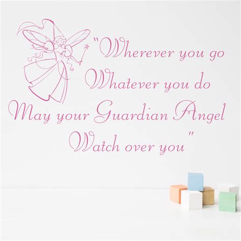 Wall Quote Guardian Angel Decals Wall Tattoo Wall Art | Etsy