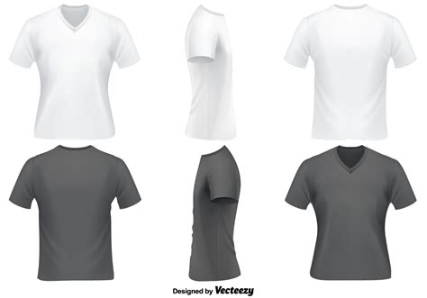 Vector Set Of V Neck T Shirts Template 155630 Vector Art at Vecteezy