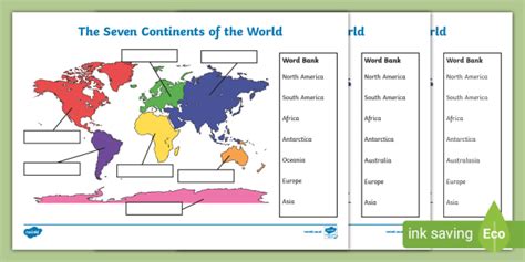 Continent Cut Out Whole Page