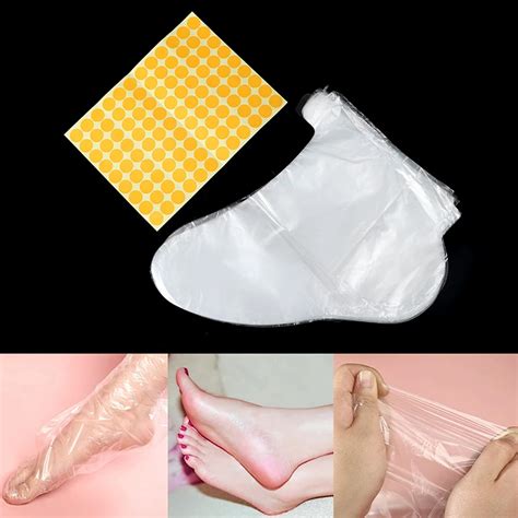 100pcs Clear Plastic Disposable Bath Liner Foot Pedicure Spa Wax Cover ...