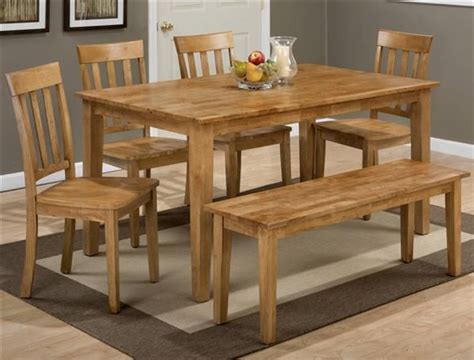 Jofran Furniture Simplicity Honey 6pc Dining Room Set | Rectangle ...