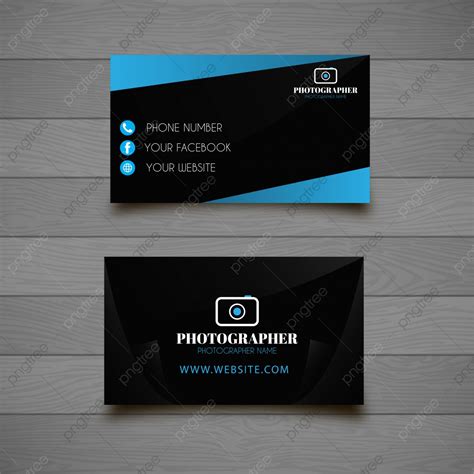 Creative Blue Photography Business Card Template Template Download on ...