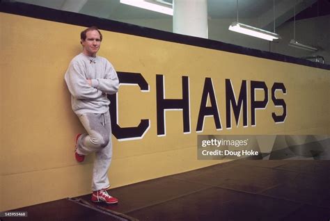 Portrait of Iowa coach Dan Gable during photo shoot at Carver-Hawkeye ...