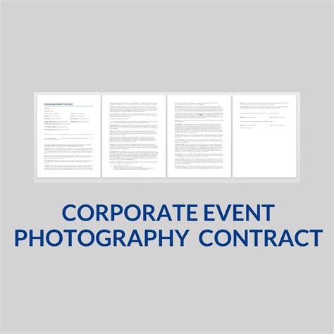 Corporate Event Session Contract Corporate Event Photographer | Etsy