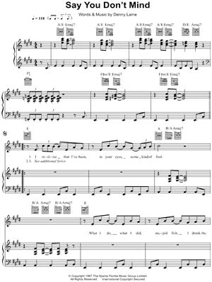 "Say You Don't Mind" Sheet Music - 1 Arrangement Available Instantly - Musicnotes