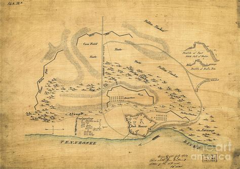 Vintage Map Of Fort Henry Tn 1862 Digital Art by Melissa Messick - Fine ...