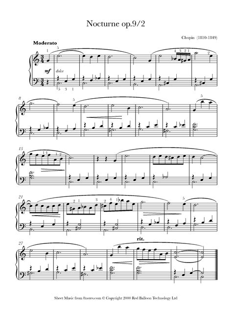 5 Popular Easy Arrangements of Chopin Piano Pieces - 8notes.com