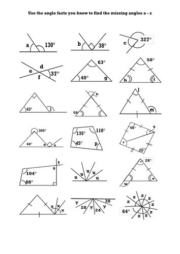 Angle Properties - Revision | Teaching Resources