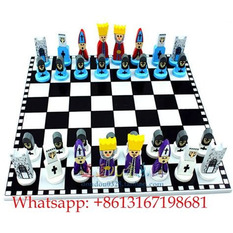 Chess Set High Quality Wooden for Children Colorful Cartoon Characer Puzzle Game for Training ...