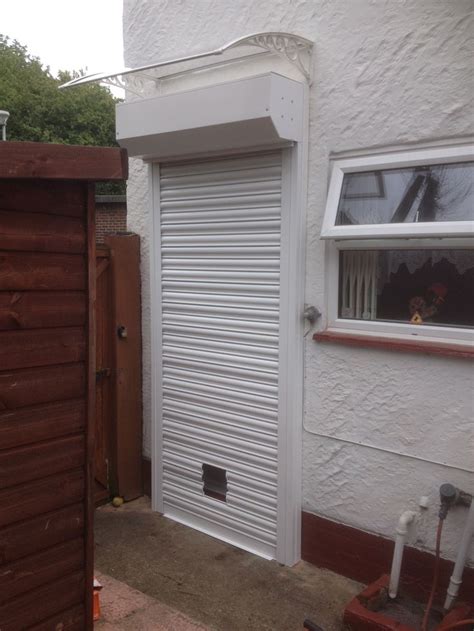 RSG5100 Domestic Security Roller Shutter fitted externally to the back door of a residential ...