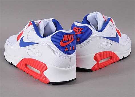 Nike Air Max 90 Essential - White - Hyper Red - Hyper Blue - SneakerNews.com