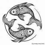 Pisces Coloring Pages  Free & Printable sketch template