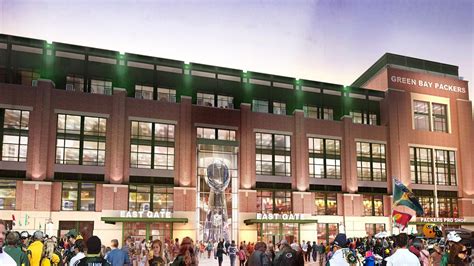 Packers prepare to unveil 50-foot Lombardi Trophy, other atrium ...