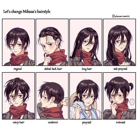 Which Mikasa hairstyle do you fancy? [art by sabakani] : r/attackontitan