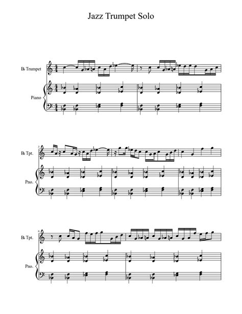 Jazz Trumpet Solo Sheet music | Download free in PDF or MIDI | Musescore.com