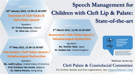 IALP Webinar Series: Assessment - Cleft Palate Speech / Velopharyngeal ...