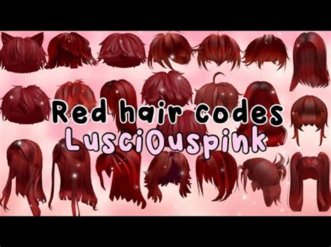 Red Hair Codes for Roblox/Bloxburg (NEW) | Lusci0uspink - YouTube