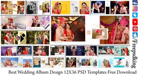 Best Wedding Album Design 12X36 PSD Templates Free Download