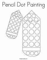 Pencil Dot Painting Coloring Page  Twisty Noodle sketch template
