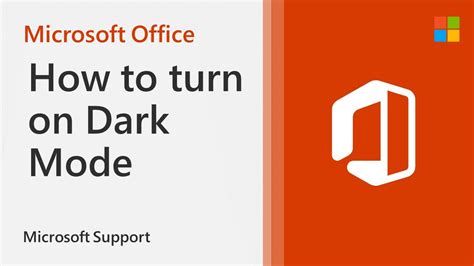 How to turn on Dark Mode for Microsoft Office apps | Microsoft - YouTube