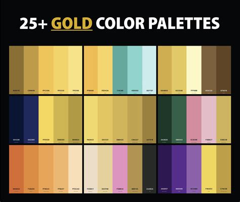 25+ Best Gold Color Palettes with Names and Hex Codes – CreativeBooster