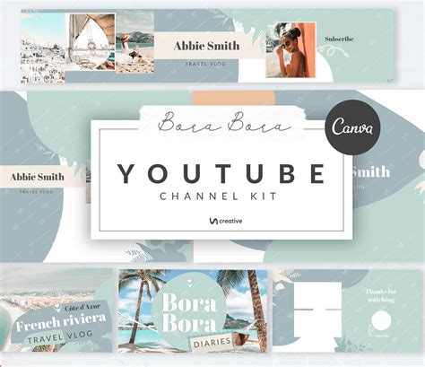 YouTube Channel Kit Editable Canva Template Pale Abstract | Etsy in 2021 | Youtube banners ...