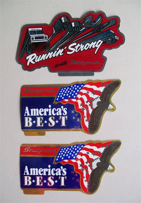 Snap On Tools Decal Lot Runnin Strong Americas Best Stickers Vintage