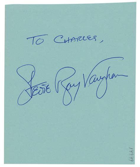 Stevie Ray Vaughan Signature | RR Auction