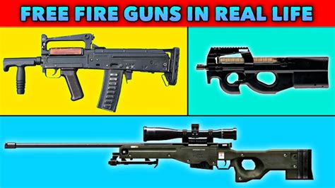 (Part - 7) Free Fire All Guns In Real Life | free fire guns in real ...