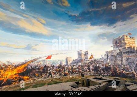 360° painting of Sultan Mehmet II conquest of Constantinople Stock Photo: 68534315 - Alamy