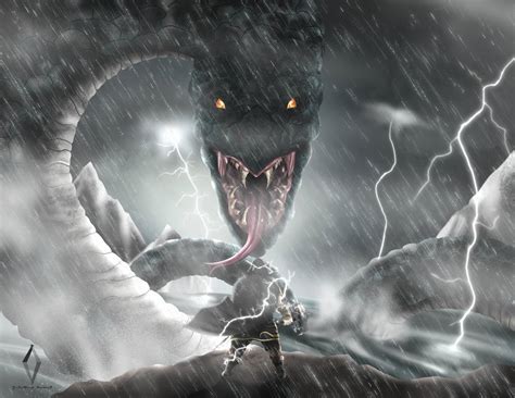 Thor vs jormungandr by Taylorblackdiamond on DeviantArt