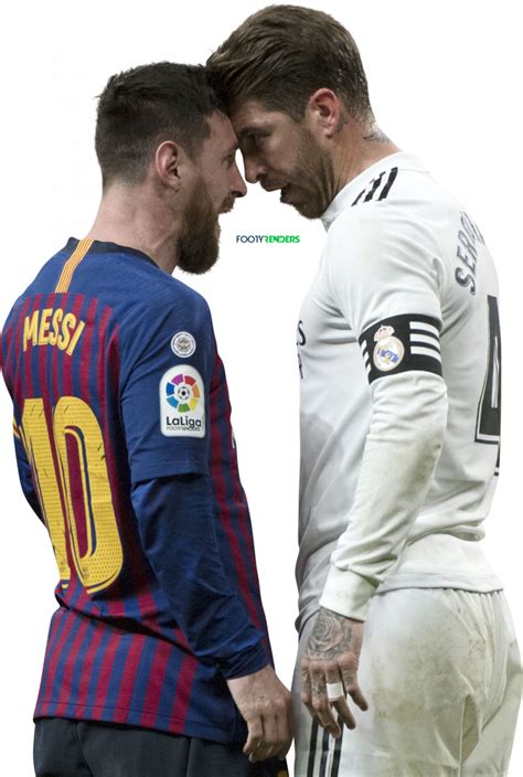 Lionel Messi & Sergio Ramos Real Madrid football render - FootyRenders