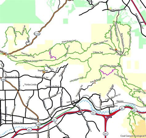 Chino Hills SP - California Trail Map