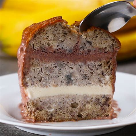 Banana Bread Ice Cream Cake Recipe by Tasty