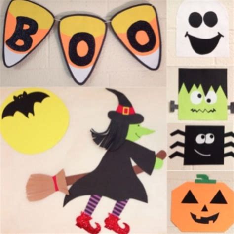 DIY halloween decorations made with construction paper and glue! | Paper halloween decorations ...