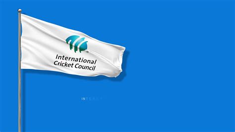 ICC, The International Cricket Council Flag Waving in The Wind 3D Rendering, Chroma Key Green ...