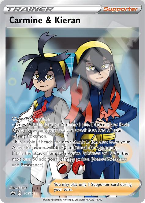 Carmine and Kieran Pokemon Card (English version) by Adripika on DeviantArt