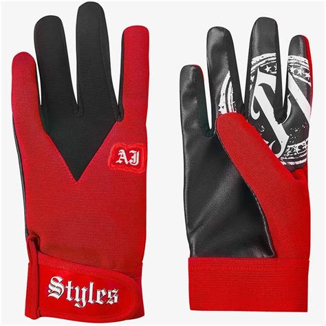 AJ Styles Red WWE Replica Gloves – wrestlingshop.com